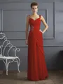 Sheath/Column Straps Floor-Length Chiffon Mother of the Bride Dresses With Beading