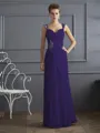 Sheath/Column Straps Floor-Length Chiffon Mother of the Bride Dresses With Beading