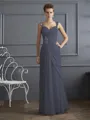 Sheath/Column Straps Floor-Length Chiffon Mother of the Bride Dresses With Beading