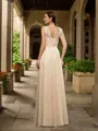 A-Line/Princess Straps Floor-Length Chiffon Mother of the Bride Dresses With Appliques Lace