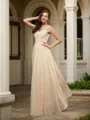 A-Line/Princess Straps Floor-Length Chiffon Mother of the Bride Dresses With Appliques Lace