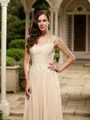 A-Line/Princess Straps Floor-Length Chiffon Mother of the Bride Dresses With Appliques Lace