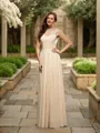 A-Line/Princess Straps Floor-Length Chiffon Mother of the Bride Dresses With Appliques Lace