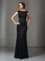 Sheath/Column Scoop Floor-Length Lace Mother of the Bride Dresses With Beading
