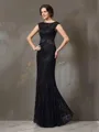 Sheath/Column Scoop Floor-Length Lace Mother of the Bride Dresses With Beading