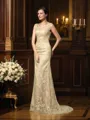 A-Line/Princess V-neck Floor-Length Lace Mother of the Bride Dresses With Lace