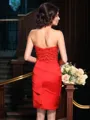 Sheath/Column Sweetheart Short/Mini Satin Mother of the Bride Dresses With Beading
