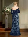 Trumpet/Mermaid Off-the-Shoulder Sweep Train Lace Mother of the Bride Dresses With Lace
