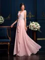 A-Line/Princess V-neck Sweep Train Chiffon Mother of the Bride Dresses With Beading