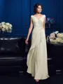 A-Line/Princess V-neck Sweep Train Chiffon Mother of the Bride Dresses With Beading