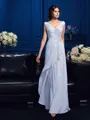 A-Line/Princess V-neck Sweep Train Chiffon Mother of the Bride Dresses With Beading