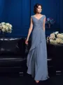 A-Line/Princess V-neck Sweep Train Chiffon Mother of the Bride Dresses With Beading