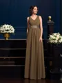A-Line/Princess V-neck Floor-Length Chiffon Mother of the Bride Dresses With Pleats