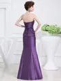 Trumpet/Mermaid Strapless Floor-Length Taffeta Mother of the Bride Dresses With Beading