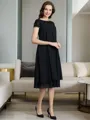 A-Line/Princess Scoop Knee-Length Chiffon Mother of the Bride Dresses