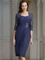 Sheath/Column Sweetheart Knee-Length Chiffon Mother of the Bride Dresses