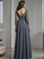 A-Line/Princess Bateau Floor-Length Chiffon Mother of the Bride Dresses