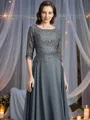 A-Line/Princess Scoop Floor-Length Chiffon Mother of the Bride Dresses