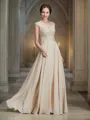 A-Line/Princess Scoop Floor-Length Chiffon Mother of the Bride Dresses With Ruffles