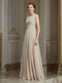 A-Line/Princess Scoop Floor-Length Chiffon Mother of the Bride Dresses With Ruffles