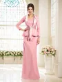 Sheath/Column Square Floor-Length Silk Like Satin Mother of the Bride Dresses