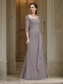 Sheath/Column Sweetheart Floor-Length Chiffon Mother of the Bride Dresses With Ruffles