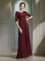 A-Line/Princess V-neck Floor-Length Chiffon Mother of the Bride Dresses With Ruffles