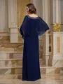 Sheath/Column Scoop Floor-Length Chiffon Mother of the Bride Dresses With Beading
