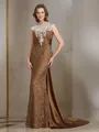 Trumpet/Mermaid Scoop Floor-Length Lace Mother of the Bride Dresses With Beading