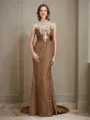 Trumpet/Mermaid Scoop Floor-Length Lace Mother of the Bride Dresses With Beading