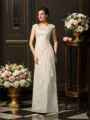 A-Line/Princess Scoop Floor-Length Chiffon Mother of the Bride Dresses With Lace