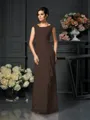 A-Line/Princess Scoop Floor-Length Chiffon Mother of the Bride Dresses With Lace