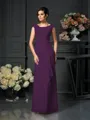 A-Line/Princess Scoop Floor-Length Chiffon Mother of the Bride Dresses With Lace
