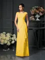 A-Line/Princess Scoop Floor-Length Chiffon Mother of the Bride Dresses With Lace