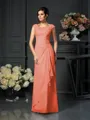 A-Line/Princess Scoop Floor-Length Chiffon Mother of the Bride Dresses With Lace
