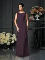 A-Line/Princess Scoop Floor-Length Chiffon Mother of the Bride Dresses With Lace
