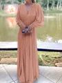 A-Line/Princess V-neck Floor-Length Chiffon Mother of the Bride Dresses With Ruffles