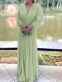 A-Line/Princess V-neck Floor-Length Chiffon Mother of the Bride Dresses With Ruffles