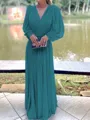 A-Line/Princess V-neck Floor-Length Chiffon Mother of the Bride Dresses With Ruffles