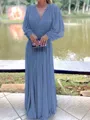 A-Line/Princess V-neck Floor-Length Chiffon Mother of the Bride Dresses With Ruffles
