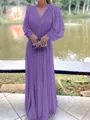 A-Line/Princess V-neck Floor-Length Chiffon Mother of the Bride Dresses With Ruffles