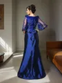 A-Line/Princess Scoop Floor-Length Taffeta Mother of the Bride Dresses With Beading
