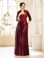 A-Line/Princess Strapless Floor-Length Taffeta Mother of the Bride Dresses With Appliques Lace