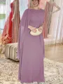 Sheath/Column Scoop Floor-Length Chiffon Mother of the Bride Dresses With Ruffles