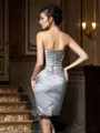 Sheath/Column Sweetheart Short/Mini Satin Mother of the Bride Dresses With Beading
