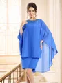 Sheath/Column Bateau Knee-Length Chiffon Mother of the Bride Dresses