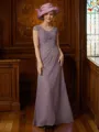 Sheath/Column V-neck Floor-Length Chiffon Mother of the Bride Dresses With Lace