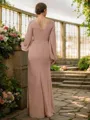A-Line/Princess V-neck Floor-Length Chiffon Mother of the Bride Dresses With Applique