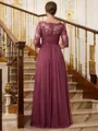 A-Line/Princess V-neck Floor-Length Chiffon Mother of the Bride Dresses With Lace