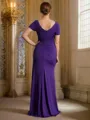 Sheath/Column Square Floor-Length Jersey Mother of the Bride Dresses With Beading